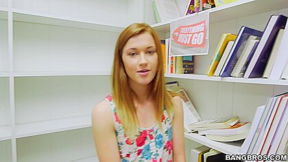Shy Redhead Student From First Person...