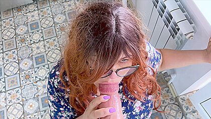 Stepmom With A Big Ass Waited For Her Stepson And Gave Him A Blowjob Before Anal