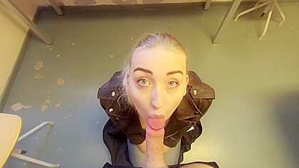 Swedish Teen Sucks Cock And Talks Dirty In Public Areas And Recieves Facial With