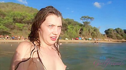 Elena Koshka In Elena Explores The Island And Has A Wild Time Beach...