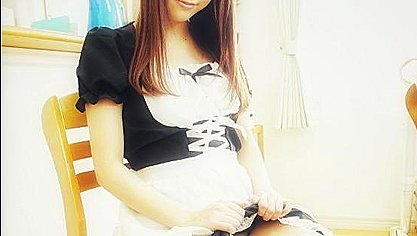 Your Japanese Maid On The Table Rubbing Her Pussy