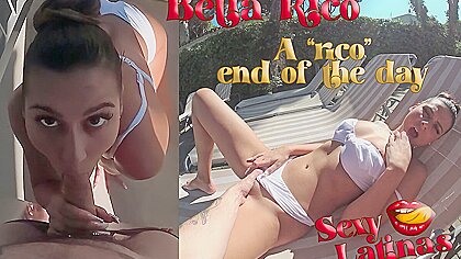 Bella Rico - A Rico End Of The Day - Prologue; Gorgeous Brunette Amateur Blowjob