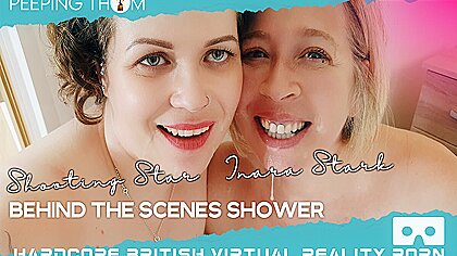 Behind the scenes shower amateur lesbian...