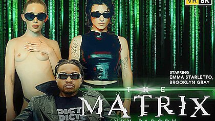 Emma Starletto And Brooklyn Gray The Matrix Parody Mff Threesome In Cosplay With And...